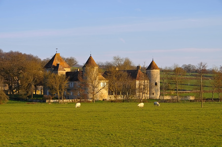 Saint-Huruge Chateau in Burgundy, Franceのeditorial素材