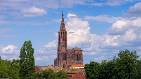 Strasbourg cathedral in  Alsace, Franceの写真素材