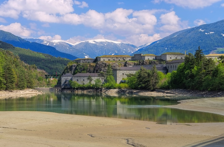 Fort of Franzensfeste in Alps, northern Italyのeditorial素材