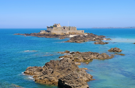 Saint-Malo Fort National in Brittany, Franceのeditorial素材