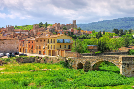 Montblanc, province Tarragona, Catalonia in Spainのeditorial素材