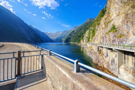 Lago del Sambuco in the Maggia Valley, Ticino in Switzerland, Europeの写真素材
