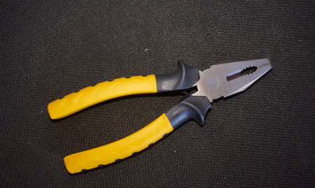 A yellow pliersの写真素材