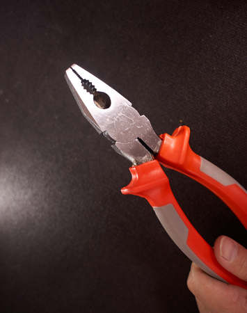 Pliers on dark backgroundの写真素材