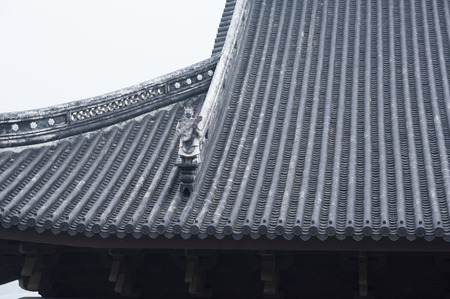 ancient building eavesの写真素材