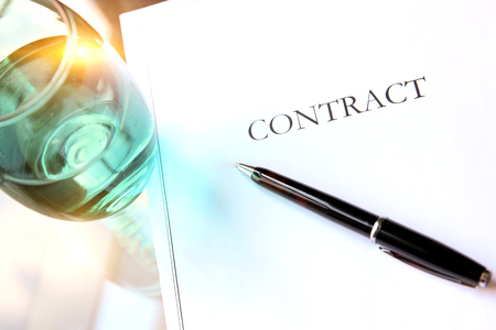 Business contract with pen is ready to signの写真素材