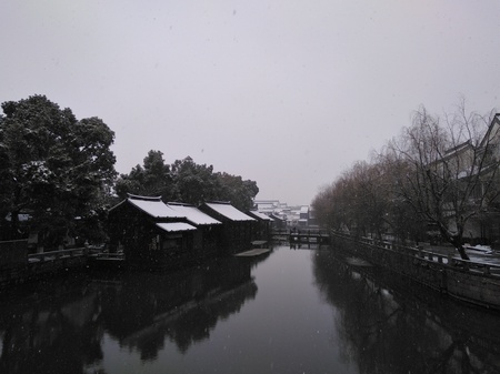 Ancient town snow sceneのeditorial素材