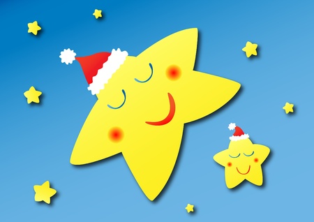 Sleeping stars shining in the sky are sleeping