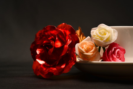 this background can be used as flower tea background in cafeの写真素材