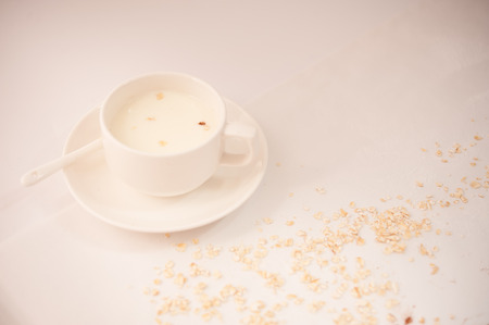 A cup of milk の写真素材