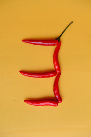 pepper formed into number of three can be used as background