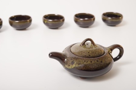 Chinese Tea pot and tea cupの写真素材