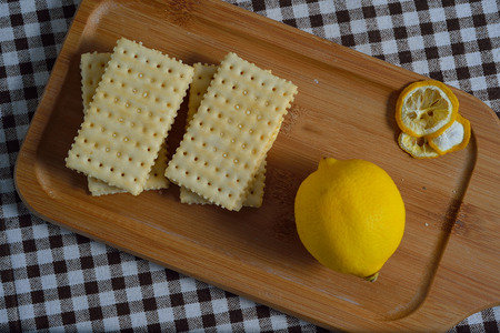 biscuit and lemonの写真素材