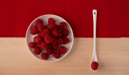raspberry on deskの写真素材