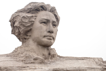 Statue of Great Chairman Mao Zedongの写真素材