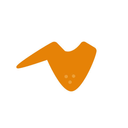 Chicken wings icon. Isolated flat color icon. Vector illustration. Meat products and poultry. Food ingredientsのイラスト素材