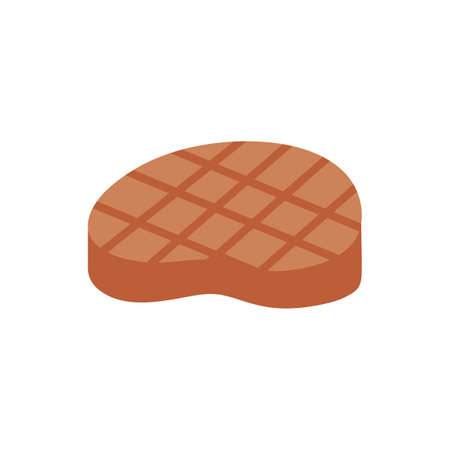 Steak icon. Isolated flat color icon. Vector illustration. Modern glyph design. Meat products. Food ingredientsのイラスト素材