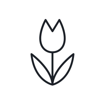Tulip icon. Spring flowers isolated vector iconsのイラスト素材
