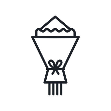 Bunch of flowers icon. Flowers delivery isolated vector iconのイラスト素材