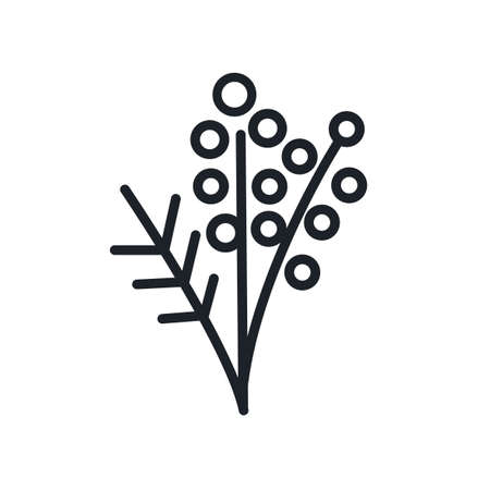 Mimosa icon. Spring flowers isolated vector iconsのイラスト素材
