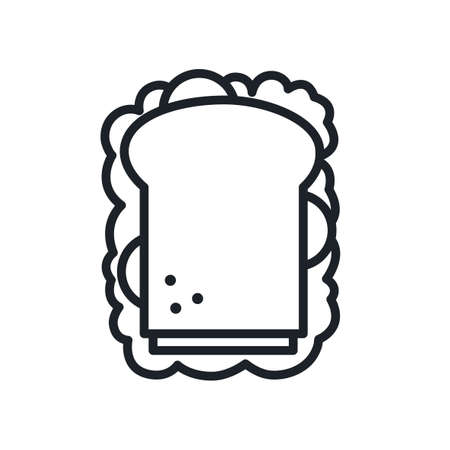 Sandwich icon. Fast food isolated line iconsのイラスト素材