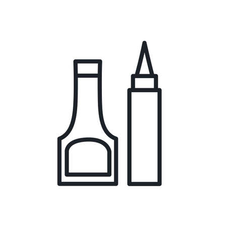 Ketchup and mustard bottles icon. Fast food isolated iconsのイラスト素材
