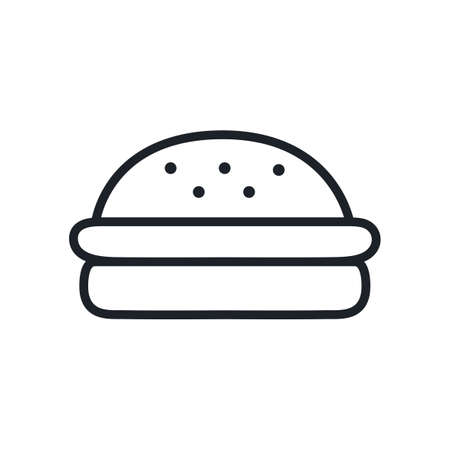 Hamburger icon. Fast food isolated line iconsのイラスト素材