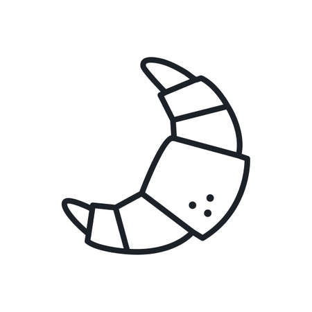 Croissant icon. Dessert and bakery isolated line iconsのイラスト素材