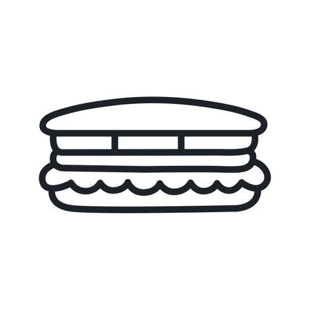 Sandwich icon. Fast food isolated line iconsのイラスト素材