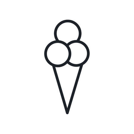 Ice cream cone icon. Food and drinks isolated line iconsのイラスト素材