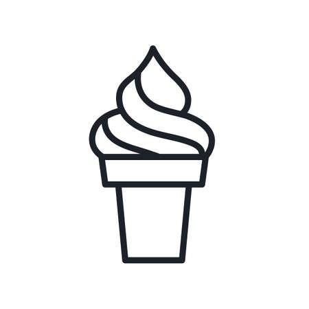 Ice cream icon. Food and drinks isolated line iconsのイラスト素材