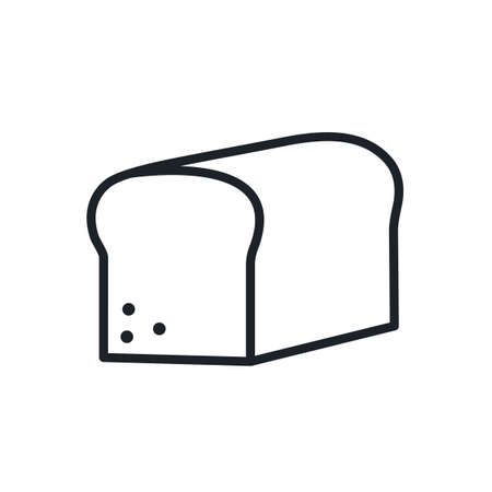 Bread icon. Bakery and pastry isolated line iconsのイラスト素材