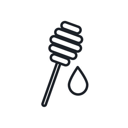 Honey icon. Sweet desserts isolated line iconsのイラスト素材