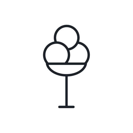Ice cream scoops icon. Desserts isolated line iconsのイラスト素材