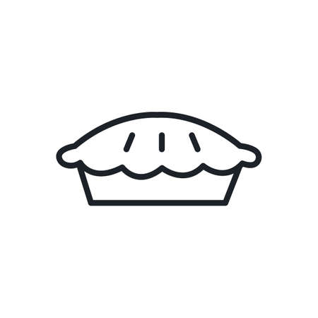 Homemade pie icon. Bakery and pastry isolated line iconsのイラスト素材