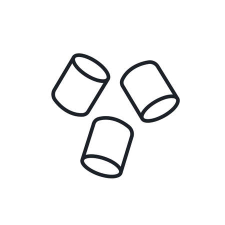 Marshmallow icon. Candies and sweets isolated line iconsのイラスト素材