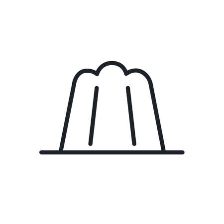 Pudding icon. Sweet desserts and pastry isolated line iconsのイラスト素材