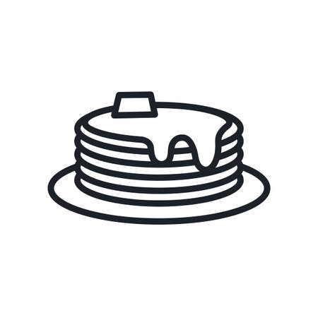 Pancakes icon. Vector isolated bakery line iconsのイラスト素材