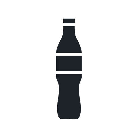 Bottle icon. Soft drinks isolated vector silhouettesのイラスト素材