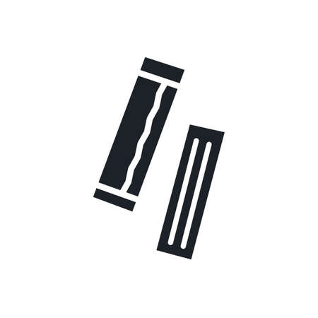 Bubble gum or chewing gum icon. Isolated vector silhouettesのイラスト素材