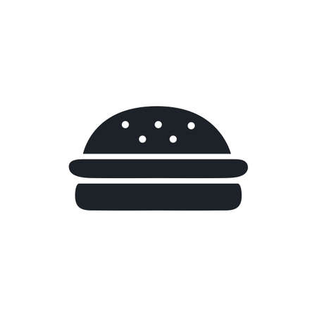 Hamburger icon. Fast food isolated vector silhouettesのイラスト素材