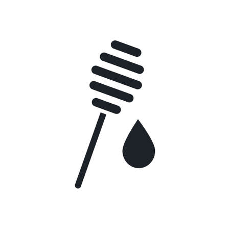 Honey icon. Sweet desserts isolated vector silhouettesのイラスト素材