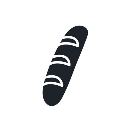 Loaf of bread icon. Bakery and pastry isolated vector silhouettesのイラスト素材