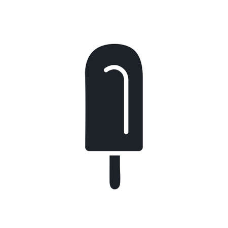 Ice cream icon. Food and drinks isolated vector silhouettesのイラスト素材