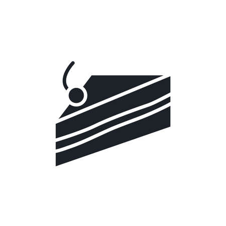 Cheesecake icon. Sweet desserts and pastry isolated vector silhouettesのイラスト素材
