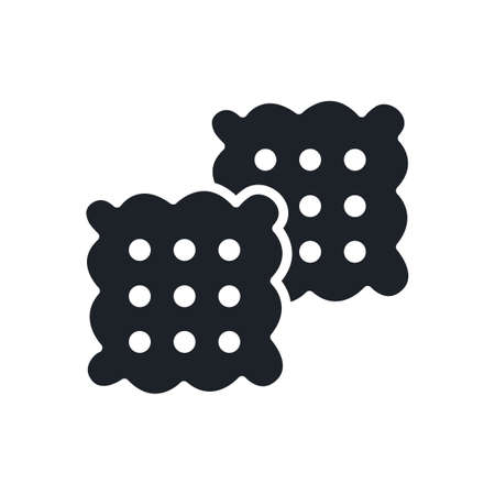 Cracker icon. Bakery and pastry isolated vector silhouettesのイラスト素材