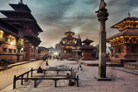 Patan Durbar Square in Katmandu, Nepalの写真素材