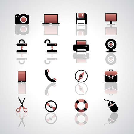 Vector set of internet icons.のイラスト素材