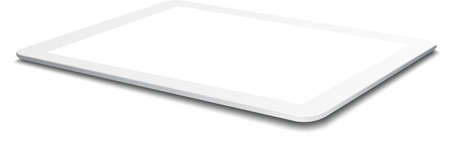 Vector white table pc isolated on white backgroundのイラスト素材