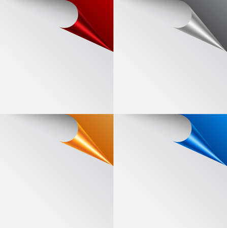 Vector set of page corners.のイラスト素材